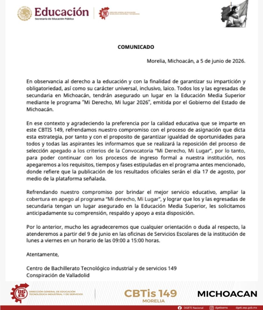 Mi derecho, mi lugar Michoacán